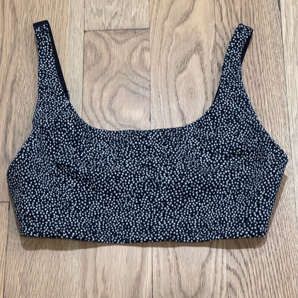 Lululemon Black & White Speckled Adjustable Sports Bra Size 6